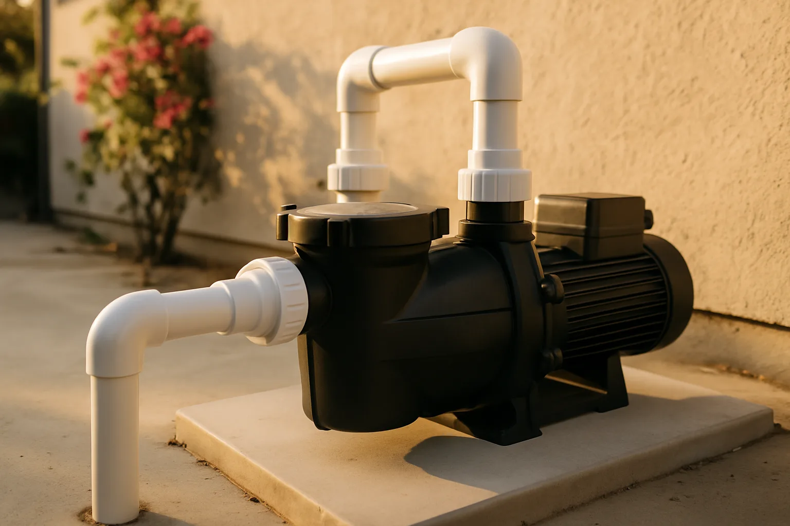 A newly installed VS pump on an LA equipment pad reinforces the upgrade and replacement outcome described in this sectio