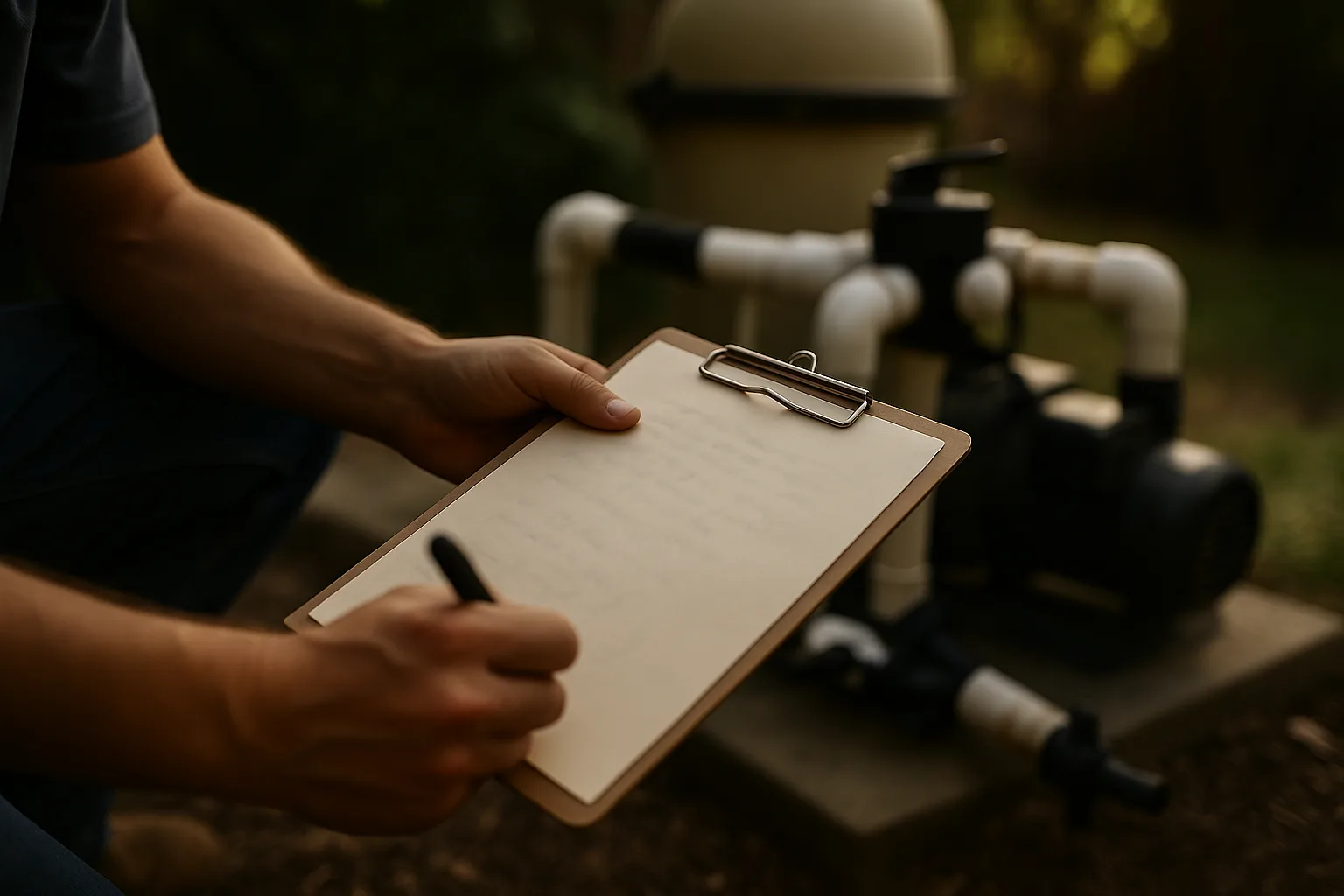 Captures the documentation step that the copy emphasises  -  baseline pressure, hold time, and observed drop rate record