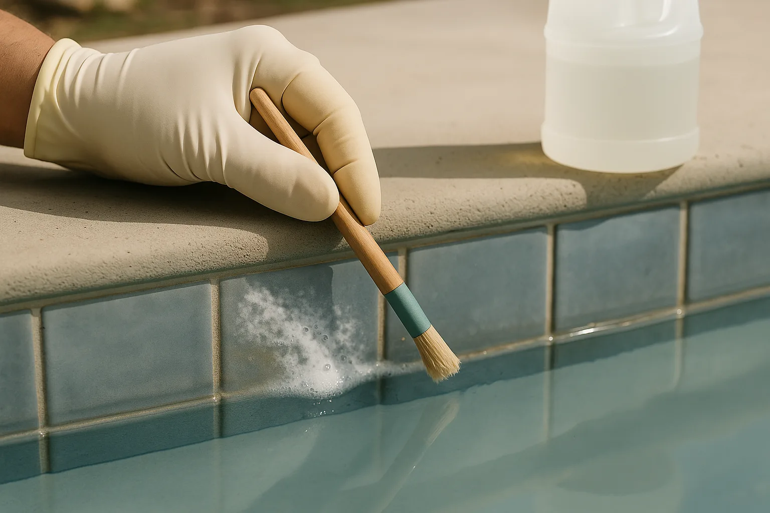 Shows acid treatment application as an alternative method, complementing the bead blasting image in the same comparison 