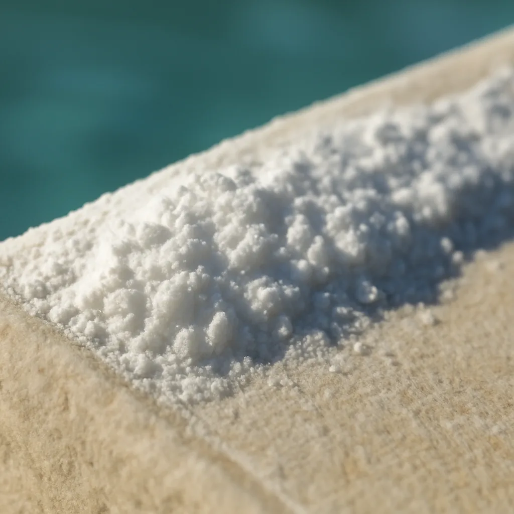 Visually distinguishes the softer, powdery calcium carbonate scale type for the section explaining the two scale varieti