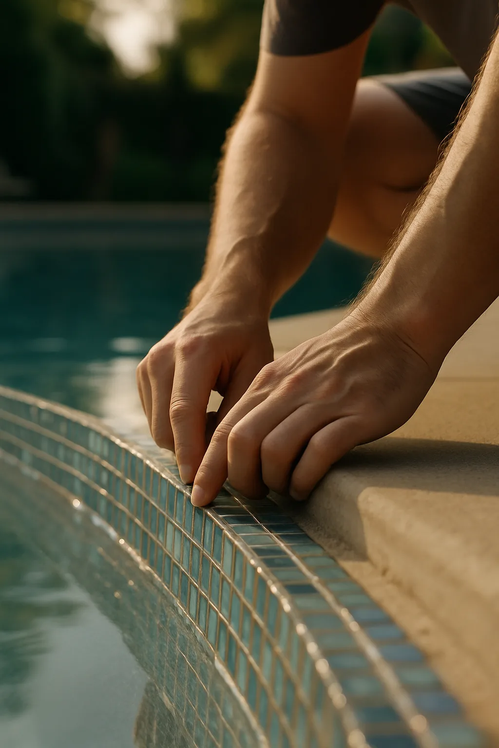 Conveys the pre-service tile assessment process without showing a face, supporting copy about matching removal method to