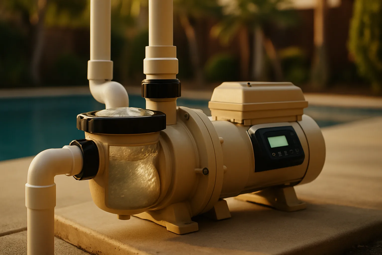 Captures the newly commissioned pump in its low-speed operating cycle, reinforcing the copy's emphasis on post-installat